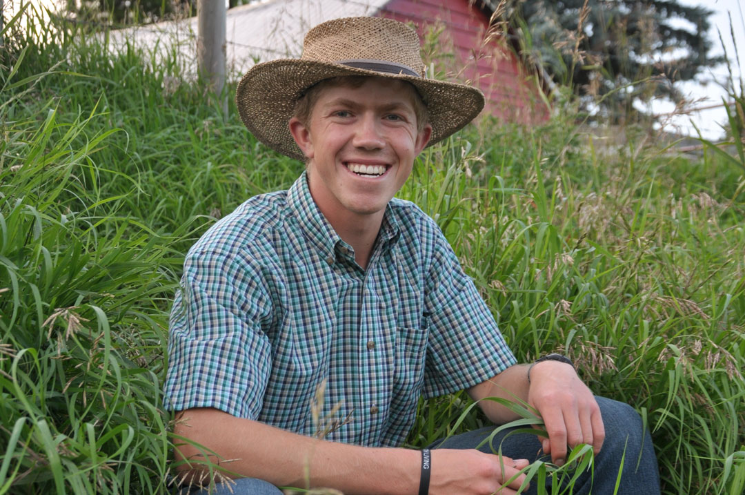 David MacTaggart is an MSc student in AgBios's Crop Development Centre (photo by Laura MacTaggart)